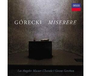 GRANT LOS ANGELES MASTER CHORALE/GERSHON "MISERERE" CD NEUF
