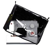 Grantien Housse De Protection pour Machines à Coudre,Couverture Transparente avec 2 Poignées Et Poches en Filet,pour Brother Singer Janome,Oxford Noir 43 * 33Cm