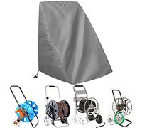 Grantien Housse pour Chariot à Tuyau D'arrosage, Bâche De DéVidoir à roulettes avec Cordon De Serrage Et Poignée, Anti-UV, 210D Oxford Grey 66 * 63 * 88cm