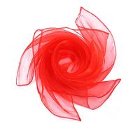 Grantop Lot de 12 serviettes de jonglage carrées - Rouge - 60 x 60 cm - En mousseline de soie - Pour la maternelle - Pour les activités de fête d'enfants