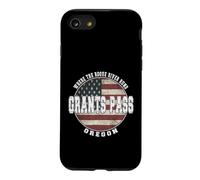 Grants Pass Oregon, Drapeau américain Vintage Coque pour iPhone SE (2020) / 7/8
