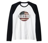 Grants Pass Oregon, Drapeau américain Vintage Manche Raglan