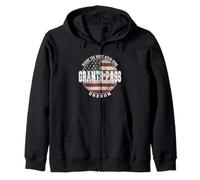 Grants Pass Oregon, Drapeau américain Vintage Sweat à Capuche