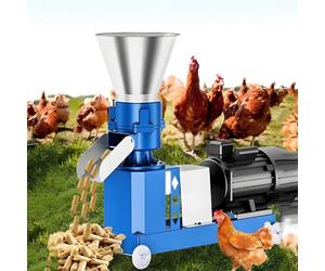 Granulateur d'alimentation animale, machine à granulés alimentaires pour traitement, longueur de particules réglable, sortie 100-150 kg/heure, comprend 5 tailles de moule pour une agriculture efficace