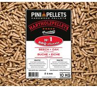 Granulés de bois dur 10 Kg PINI BBQ Classic de granulés de gril pour griller et fumer