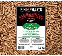 Granulés de bois dur 100% Chêne 1,5 kg PINI BBQ de granulés de gril pour griller et fumer