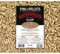 Granulés de bois dur 100% hêtre 1,5 kg PINI BBQ Hêtre granulés de barbecue pour griller fumer fumer