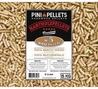 Granulés de bois dur 100% hêtre 15 kg PINI BBQ granulés de gril pour griller et fumer
