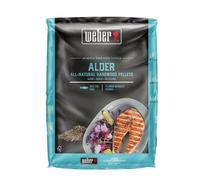 Weber Granulés de Bois - Bois d'aulne (8 kg), Parfait pour Fumer du Poisson, granulés de Bois 100% Naturel, Convient pour Tous Les barbecues à granulés (3401052)