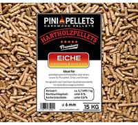 Pellets en bois dur 6 mm PINI 15 kg pour chauffer, griller, fumer