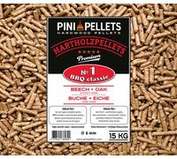 Granulés de bois dur PINI BBQ Classic 15 Kg de granulés de gril pour griller et fumer
