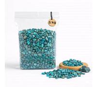 Granulés décoratifs bleu turquoise Ø 5-8 mm sans poussière - 5 kg de petites pierres décoratives comme décoration colorée