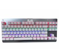 Granvela Z-77 Clavier mécanique 75 % | Panneau en aluminium | Commutateurs marron | Rétroéclairé à DEL arc-en-ciel | N-Key Rollover | 87 touches Tenkeyless | Hot Swap | Interrupteurs de rechange