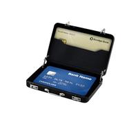 Granvoo 1 Pièces Valise à Billets, Valise Cadeau en Argent comme Emballage pour Bons d'achat, Mini Mallette en Aluminium avec Fermeture à Pression comme Cadeau de Mariage et Carte de vœux (Noir)