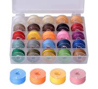 Granvoo 10m x 0,55 mm Fil de Cordon Ciré Coloré Fil Ciré Rond Fil pour Bracelet Perle Corde en Polyester, 25 Rouleaux de Cordon Ciré pour Fabrication de Bijoux Collier Cuir Couture DIY
