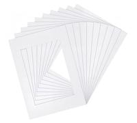 Granvoo 10pcs Passe Partout pour Photo, A4 Passepartout Blanc Carton pour Photo,Dimensions Extérieures: 30 x 21 cm/Dimensions Intérieures: 14 x 19cm