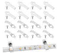 Granvoo 200 Pièces Support Montage Lumière Bande, Clips de Bande Lumineuse, Fixation Ruban LED d'un Côté, Light Strip Clips avec 200 pcs Vis, pour 8/10mm Large Bande Lumineuse LED, 2 Types (8mm)