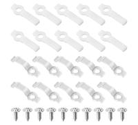 Granvoo 200 Pièces Support Montage Lumière Bande, Clips de Bande Lumineuse, Fixation Ruban LED d'un Côté, Light Strip Clips avec 200 pcs Vis, pour 8/10mm Large Bande Lumineuse LED, 2 Types (10mm)