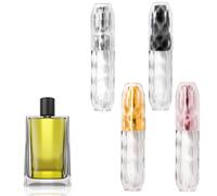 Granvoo 4 Pièces 5ML Bouteille Vaporisateur de Parfum, Vaporisateurs de parfum vide rechargeable, Mini Portable vaporisateur Bouteille, Pulvérisateur de parfum avec fenêtre
