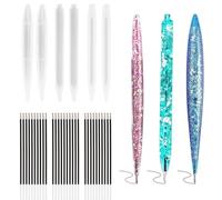 Granvoo 6 Pièces Moule Stylo pour Resine Epoxy, Moules de Résine de Silicone Stylo À Bille avec 30 Pièces Recharges, Bricolage Moule en Silicone Stylos pour Artisanat de Bricolage