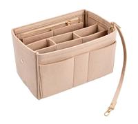 Granvoo Organisateur de Sac à Main en Feutre, Sac de Rangement Intérieur, Organisateur de Sacs à Main avec Porte-clés, Multi-Poches Sacs de Rangement Intérieur Bag in Bag pour Femmes, 27x15x16cm