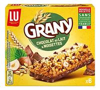 Grany Barres de Céréales Chocolat au Lait et Noisettes, 6 x 23g