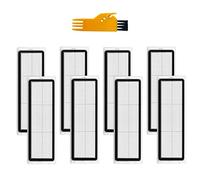 Graootoly 8 Pcs HEPA Filtre Remplacement pour W10 Balayage Balayage Robot Pièces Aspirateur Pièces Filtre avec Oiseau Brosse