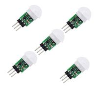 Graootoly AM312 Lot de 5 capteurs de mouvement PIR pour extérieur Mini capteur infrarouge pyroélectrique PIR humain
