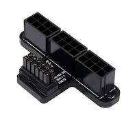 Graootoly ATX3.0 12VHPWR 12 + 4P600 W Connecteur de direction assistée 180 degrés mâle vers 3 x 8 broches vers série 40, type A noir, facile à installer et à utiliser