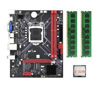 Graootoly B85M VHL Carte mère de bureau + processeur I3-3240 + 2 x DDR3 1600 MHz 8 Go de RAM LGA 1155 USB 3.0 3.0 Carte mère d'ordinateur Facile à installer et à utiliser