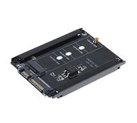 Graootoly Boîtier noir B+M Socket 2 M.2 NGFF (SATA) SSD vers 2.5 SATA Adaptateur pour SSD M2 2230/2242/2260/2280mm
