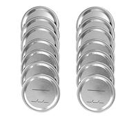 Graootoly Canning Lids Regular Mouth for Ball/Kerr Jars, Split-Type Metal Jar Lids with Silicone Seals, Silver, 14 PCS