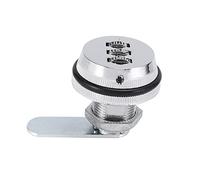 Graootoly Code Combinaison Serrure à came clé pour boîte aux lettres pour camping-car 3 cadrans Argenté