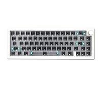 Graootoly GMK67 Kit d'entretoises pour clavier mécanique rétroéclairé RVB sans Bluetooth 2,4 G 3 modes (blanc)