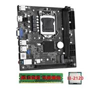Graootoly ITX H61 Carte mère de bureau + I3-2120 + 1 x 8 Go DDR3 1600 MHz RAM CPU LGA 1155 Support jusqu'à 16 Go de RAM Slots 100 M Carte réseau Pièces de rechange Accessoires
