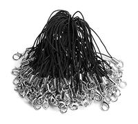 Graootoly Lot de 100 cordons noirs avec fermoir mousqueton pour portable/clé USB