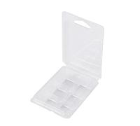 Graootoly Lot de 100 packs Wax Melt Clamshells Molds Square, 6 cavités Clear Plastic Cube for Candle-Making & Soap