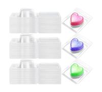 Graootoly Lot de 100 récipients à cire - 37 ml - Cube à rabat - En plastique transparent - Pour bougies sans cire - - Facile à utiliser - Transparent A