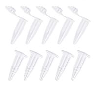 Graootoly Lot de 1000 mini tubes à centrifuger 1,5 ml en plastique transparent radué avec bouchon à pression plat