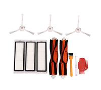 Graootoly Lot de 2 brosses principales + 3 filtres HEPA + 3 brosses latérales pour aspirateur de nettoyage haute efficacité adaptées aux accessoires de pièces de robot Mi