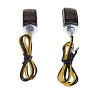 Graootoly Lot de 2 mini clignotants universels à LED noirs pour moto, moto