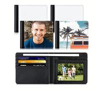 Graootoly Lot de 4 portefeuilles à sublimation pour transfert de chaleur - Porte-cartes bancaires pour homme - pour bureau, voyage, travail