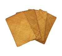 Graootoly Lot de 4 sets de table rectangulaires tissés à la main en jonc de mer naturel en rotin et paille