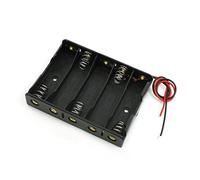 Graootoly Lot de 5 boîtiers de rangement pour piles AA 1,5 V Noir