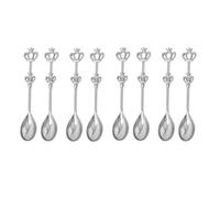 Graootoly Lot de 8 petites cuillères à café en acier inoxydable pour glace, soupe, sel, sucre (argent), durables, faciles à utiliser, 10 x 2 cm