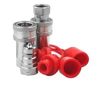 Graootoly Raccord hydraulique pour tracteur NPT 3/8" filetage ISO7241-1A - Coupleur hydraulique à connexion avec bouchon anti-poussière