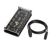 Graootoly Répartiteur LED RVB 5 V 3 broches Hub 10 ports avec rallonge 3 broches de 50 cm, parfait pour beaucoup de RVB