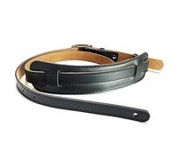 Graootoly Sangle de guitare électrique réglable en cuir et métal avec boucle en métal - Noir