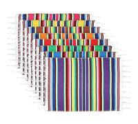 Graootoly Sets de table mexicains, sets de table assortis mexicains, décorations de fête mexicaine, décoration de mariage, couverture à franges, table 30,5 x 40,6 cm (couleur aléatoire)