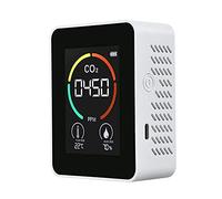 Graootoly Temperature & Humidity Meter, Air Quality Monitor, CO2 Detector, 3-In-1 Digital Air Pollution Carbon Dioxide Detector A